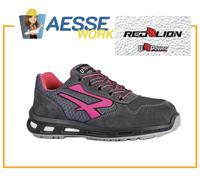 Calzatura di sicurezza Verok SP1 SRC - nylon/pelle scamosciata - grigio/rosa - taglia 39 - U-Power