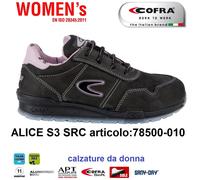 SCARPE ANTINFORTUNISTICA COFRA ALICE S3 SRC nubuck idrorepell calzature da donna