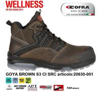 SCARPE ANTINFORTUNISTICA COFRA GOYA BROWN S3 CI SRC nubuck Pull-up idrorepellen