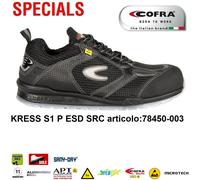 SCARPE ANTINFORTUNISTICA COFRA KRESS S1 P ESD SRC tessuto BREATEX e MICROTECH +
