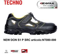 SCARPE ANTINFORTUNISTICA COFRA NEW DON S1 P SRC pelle forata sandalo a strappo