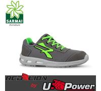 Calzatura di sicurezza Summer S1P SRC Red Lion - pelle scamosciata morbida - numero 44 - grigio/verde - U-Power