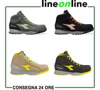 Utility Diadora Glove MDS Mid S3 HRO SRC, Scarpa da Lavoro per Uomo e Donna, Blu Scuro Arancione Fluo, Tg 40 EU