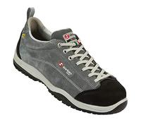 Scarpe Antinfortunistiche Basse S3 SRC ESD Crosta Scamosciata e Pelle Nubuk 550gr Punta Alluminio Ritmo PASITOS SIXTON - 41, Grigio-Nero
