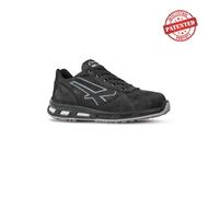 Scarpe antinfortunistiche basse Upower Carbon S ESD - Taglia 46 - Pelle nabuk resistente puntale in alluminio idrorepellenti antirughe antiscivolo suola in poliuretano protezione S3S CI FO SR - Nero