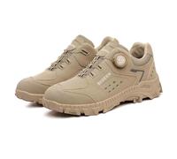 Scarpe Antinfortunistiche Con Lacci A Bottone, Scarpe Antinfortunistiche Anti-sfondamento E Anti-perforazione, Scarpe Da Ginnastica In Gomma Antiscivolo, Scarpe Con Punta In Acciaio(Beige,41 EU)
