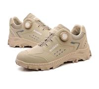 Scarpe Antinfortunistiche Con Lacci A Bottone, Scarpe Antinfortunistiche Anti-sfondamento E Anti-perforazione, Scarpe Da Ginnastica In Gomma Antiscivolo, Scarpe Con Punta In Acciaio(Beige,41.5 EU)