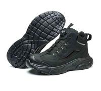 Scarpe Antinfortunistiche Con Lacci A Manopola, Scarpe Con Punta In Acciaio, Scarpe Antinfortunistiche Anti-sfondamento E Anti-perforazione, Scarpe Da Ginnastica Antiscivolo For Avventure(Black,39.5 E