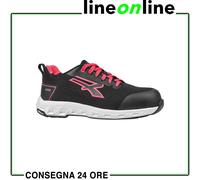U-Power Scarpa da Lavoro Antinfortunistica Linea Red Ego Modello Maya ESD S1PS Hi HRO FO SR Articolo: RE20046 (Nero Rosa, Sistema Taglie Calzature EU, Adulto, Donna, Numero, Media, 37)