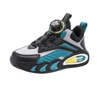 Scarpe antinfortunistiche da uomo invernali in rete traspirante rotating Buckle Adjustable Shoelaces Medium And Large Children's Thick Sports Shoes Sneaker Bambini Ragazza 29, grigio., 33 EU