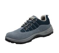 Scarpe antinfortunistiche da uomo, leggere, impermeabili, con puntale in acciaio, antiscivolo, resistenti alle forature, suola in acciaio, traspiranti, da lavoro e da passeggio, Blu, 43 EU