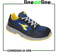 Utility Diadora Run Text Low S1P Src Esd, Scarpa Antinfortunistica Unisex - Adulto, Blu (Dark Navy/Dark Navy), 41 EU