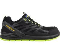 Scarpe antinfortunistiche metal-free blackbat TG. 45 nero e verde GOODYEAR