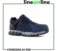 Reebok Scarpe di Sicurezza Trail Grip S1P SRC 44 Low in Microfibra e Pelle in Alluminio Blu Marino e Nero Navy/Nero