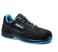 Sparco Horizon, Scarpe Antinfortunistiche Unisex-Adulto, Nero/Celeste, 45 EU