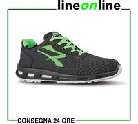 Calzatura di sicurezza Strong S3 - pelle idrorepellente - numero 42 - grigioverde scuro - U-Power