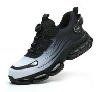 Scarpe Antinfortunistiche Uomo Donna Leggere e Comode Scarpe da Lavoro con Punta in Acciaio Antiscivolo Scarpe Sicurezza Traspiranti Cuscino d'Aria U66/Nero Sfumato 41