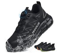 Scarpe Antinfortunistiche Uomo Donna S3S Impermeabili ESD Nero Grigio 36