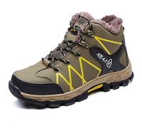 Scarpe Antinfortunistiche Uomo Invernali Impermeabili Scarpe da Lavoro Donna Leggere Comode Scarpe Sicurezza Calde Scarponi Antinfortunistiche con Punta in Acciaio Antiscivolo, Giallo, EU 43