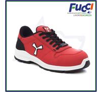 PAYPER Get Force Low Scarpe Antinfortunistica Uomo per Lavoro di Sicurezza S3 in Fiore bovino Traspiranti Resistenti abrasione Ammortizzatore Rosso (42)