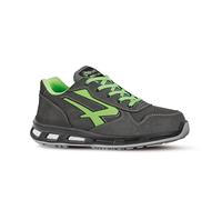 Calzatura di sicurezza Yoda S3 SRC Red Lion - pelle nabuk idrorepellente - numero 41 - grigio scuro/verde - U-Power