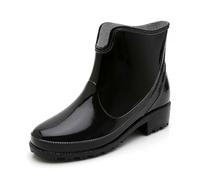 Scarpe Antipioggia da Donna per la Primavera e L'Estate, Adatte Anche per Le giornate di Pioggia. Calzature comode con Tacco Basso per Tutte Le Occasioni. (Black, 41)