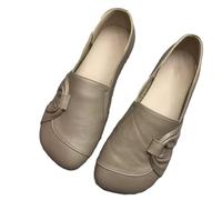 Scarpe Antiscivolo Con Suola Morbida In Pelle Da Donna,Scarpe Ortopediche Morbide,Scarpe Basse Con Fondo Morbido In Pelle,Mocassini Slip-On Leggeri E Comodi Con Suola Morbida Antiscivolo (Cammello,43)