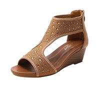 Scarpe Aperte Donna Estive con Zeppa - Ciabatte Donna Chiuse Dietro con