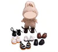 Scarpe appositamente progettate per Labubu, inclusi stivaletti in pelle mini e vari tipi di scarpe. Sono adatte per bambole della serie 1/2 Generation Blind Box, compatibili con BJD/abiti fai-da-te, u