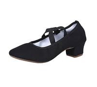 Scarpe Ballo Donna Allenamento Eleganti Punta Aperta/Chiuse Sandali con Cinturino alla Caviglia Tacco Scarpe da Ballo Samba Danza per Cerimonia Scarpe per Il Tango Kizomba ChaCha Standard