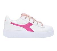 Scarpe bambina Diadora Game Step bianco rosa metal C3113 sportiva platform zeppa