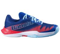 Scarpe bambini per il padel Babolat Jet Premura 2 JR - blue/poppy red - Multicolore (36)