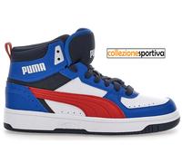 SCARPE BAMBINO/BAMBINA PUMA REBOUND JOY BLOCKED- 388447-04 col. bianco/rosso/blu
