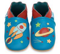 Scarpe Bambino - Scarpe Neonato in Morbida Pelle - Scarpine Neonato Primi Passi - Astronave - 12-18 Mesi