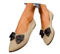 Scarpe Basse Casual Senza Tempo con Fiocco per Tutti i Giorni: comode da Indossare Tutti i Giorni, Facili da infilare, Versatili per Il Lavoro e Il fine Settimana. (Khaki-b, 39)