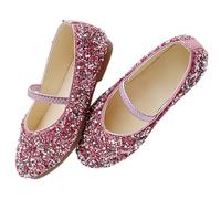 Scarpe Basse da Bambina Fiocco di Paillettes Principessa | Stile balletto ispirato alle principesse con fiocchi tempestati paillettes materiale morbido traspirante feste esibizioni