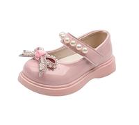 Scarpe basse da bambina Mary Jane Bowknot da principessa scarpe da ballo festive scarpe da ballo alla moda e comode scarpe basse basse per bambini, Colore: rosa., 30 EU
