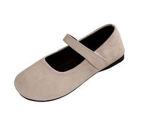 Scarpe basse da donna ballerina scarpe una parola bocca piatta piccole scarpe in pelle con gonna Mary Jane scarpe da trekking scarpe estive, bianco, 40.5 EU