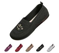 Scarpe basse da donna, eleganti, chiuse, da barca, slip-on | Scarpe senza lacci, motivo floreale, eleganti, comode, traspiranti, antiscivolo, per il tempo libero