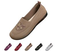 Scarpe basse da donna, eleganti, chiuse, da barca, slip-on | Scarpe senza lacci, motivo floreale, eleganti, comode, traspiranti, antiscivolo, per il tempo libero