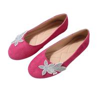Scarpe basse da donna, eleganti, in pelle scamosciata, comode, morbide | Scarpe da barca in tinta unita, leggere, con plantare morbido, senza lacci