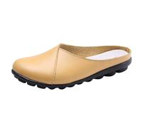 Scarpe basse da donna in pelle: scarpe da ginnastica slip-on, larghezza H, taglie forti, pantofole da donna, leggere, traspiranti, comode, antiscivolo, per lavoro, tempo libero, viaggi, vita