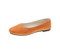 Scarpe basse da donna Loafer Slip On Spitz Scarpe antiscivolo piatte a maglia sneakers comode estive eleganti sportive basse scarpe estive da donna, Colore: arancione., 36 EU