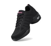 Scarpe basse da donna, ortopediche, per il tempo libero, slipon, in rete, traspiranti, per il tempo libero, per lo sport, per la balerina, scarpe da ginnastica basse, Nero , 38.5 EU