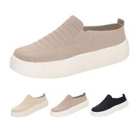 Scarpe basse da donna, senza lacci, chiuse | Scarpe basse con plateau, eleganti, comode, per il tempo libero, leggere, traspiranti, antiscivolo, da barca