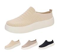 Scarpe basse da donna, senza lacci, chiuse | Scarpe basse con plateau, eleganti, comode, per il tempo libero, leggere, traspiranti, antiscivolo, da barca