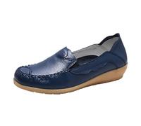 Scarpe basse da donna Soft Soled Shoes Fashionable One Head Mom Shoes Pantofole da donna eleganti, Blu, 39 EU