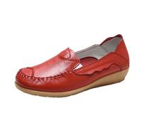 Scarpe basse da donna Soft Soled Shoes Fashionable One Head Mom Shoes Pantofole da donna eleganti, Colore: rosso, 40.5 EU