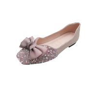 Scarpe basse da donna stile leggero pizzo piatto,Scarpe da donna nere scarpe basse,Bocca morbido arco singolo scarpe da barca a pendolo giornaliero di grandi dimensioni,Scarpe da balletto, Colore