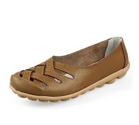 Scarpe Basse da Donna Taglie Forti 35-44 Mocassini Scarpe Basse da Donna Scarpe da Donna in Vera Pelle Mocassini Casual Femminili,O,42 EU